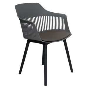 Scaun gri maroniu negru Nasrin 51x56x83 cm