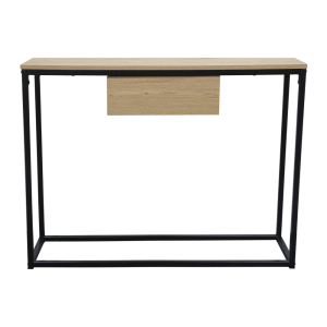 Consola stejar metal negru Navaro 100x30x75 cm