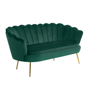 Canapea catifea verde smarald Noblin 160x76x77 cm
