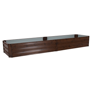 Jardiniera flori, maro, otel Nonky 237x60x30 cm  
