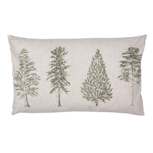 Perna decorativa Craciun poliester bej verde 30x50x4 cm