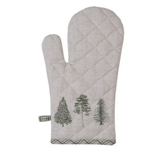 Set 2 manusi Forest termorezistente bumbac bej verde 18x30 cm