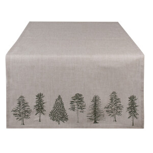 Traversa masa bumbac bej verde Brazi 50x140 cm