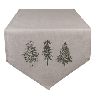 Traversa masa bumbac bej verde Brazi 50x160 cm