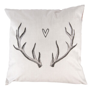 Fata perna textil Coarne Ren 45x45 cm