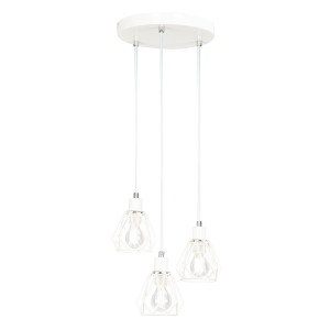 Lustra metal alb Okira 22x22x114.7 cm