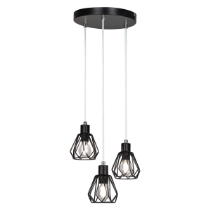 Lustra metal negru Okira 22x22x114.7 cm