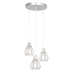 Lustra metal argintiu Okira 22x22x114.7 cm
