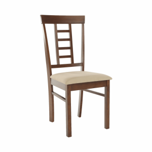 Scaun dining lemn nuc textil bej Oleg 45x48x95 cm