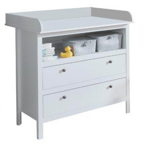 Comoda cu masa de infasat DTD alb Olje 90x78x104 cm