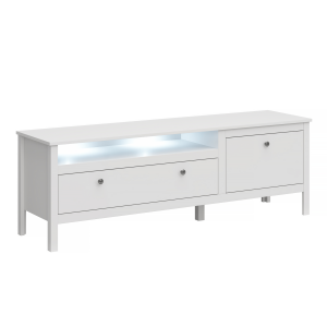 Comoda TV DTD alb Olje 160x42x54.5 cm 
