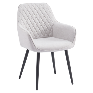 Fotoliu de design textil gri metal negru Oskor 55.5x58.5x83.5 cm