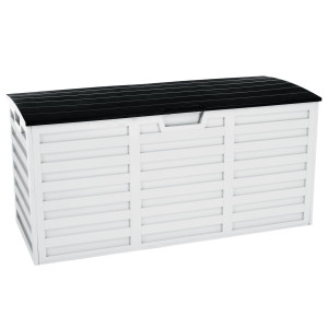 Lada depozitare plastic alb negru Padmo 112x46x53,5 cm 