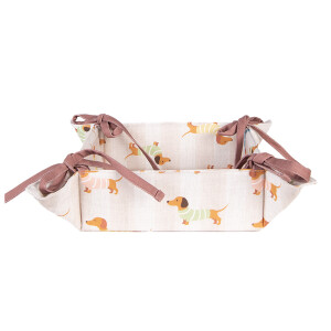 Cos paine bumbac multicolor Catelusi 35x35x8 cm