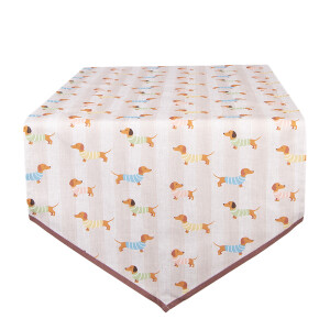 Traversa masa bumbac multicolor Catelusi 50x160 cm