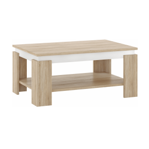 Masuta de cafea HDF stejar sonoma alb Pianini 90x60x41 cm 