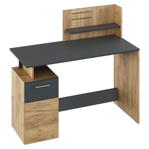 Birou DTD stejar artisan grafit Platon 121,5x55x109,5 cm