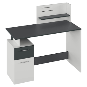 Birou DTD alb grafit Platon 121.5x55x109.5 cm