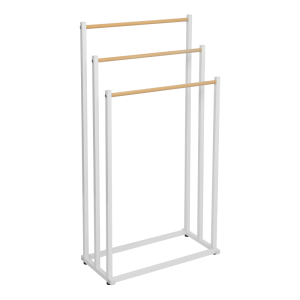 Suport prosoape alb natur Poldo 44x21.5x86 cm