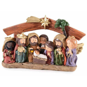 Figurina religioasa polirasina multicolora 21.5x6x13.5 cm