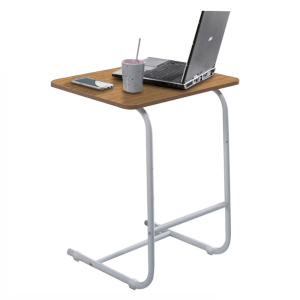 Masa laterala DTD stejar metal alb Marone 60x40x62 cm 