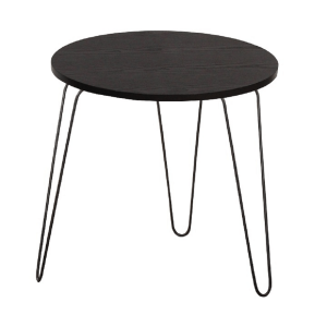 Masuta MDF metal stejar negru Ronin 48x48x48 cm
