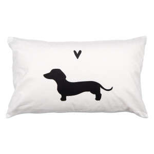 Perna decorativa Catelusi textil alb negru 30x50x4 cm