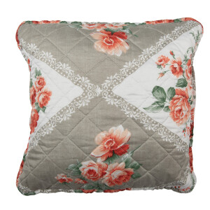 Set 2 fete perne textil multicolor Flowers 40x40 cm