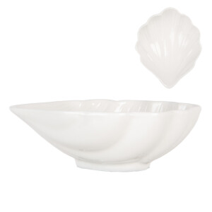 Set 2 boluri ceramica alba Scoica 12x10x4 cm