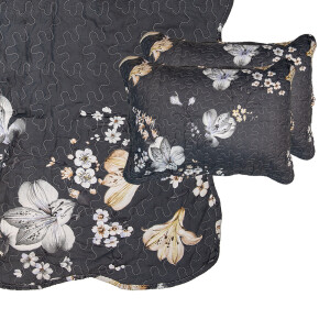 Cuvertura textil matlasat Flowers 230x250 cm