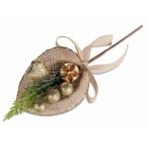 Set 6 crengute decor Craciun 26 cm