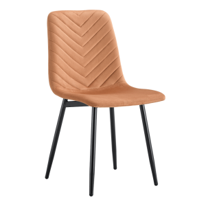Scaun catifea teracota metal negru Ramita 44.5x56.5x86 cm