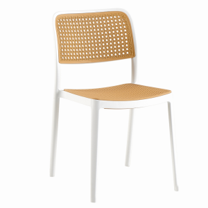Scaun stivuibil alb bej Ravid 47x55x81.5 cm 