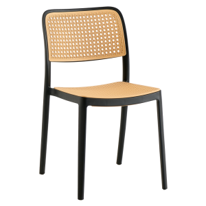 Scaun stivuibil negru bej Ravid 47x55x81.5 cm
