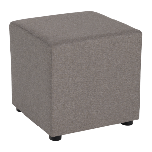 Taburet textil gri-bej Regor 40x40x39 cm
