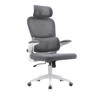 Scaun birou gri alb Renard 65x65x122-132 cm