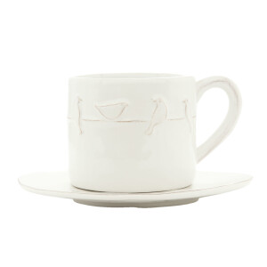 Ceasca ceramica alba 12x8x7 cm, 15 cm, 200 ml
