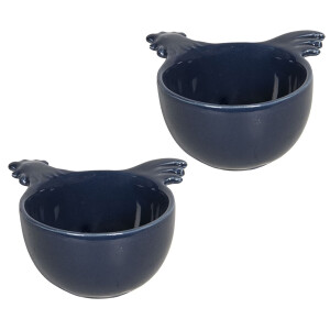 Set 2 boluri Gaina ceramica albastra 9x9x5 cm