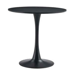 Masa rotunda sufragerie mdf infoliat negru Reventon 80x74 cm