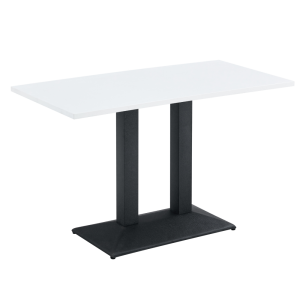 Masa sufragerie, bistro,DTD laminat alb metal negru Rinaldo 120x60x75 cm