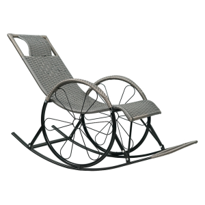 Fotoliu balansoar ratan metal gri Rokin 61x149x90 cm
