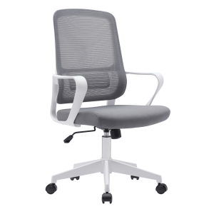 Scaun birou gri alb Salomo 63x56.5x99-109 cm