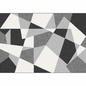 Covor textil negru gri alb Sanar 57x90 cm