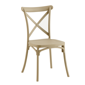 Scaun plastic gri maro Savita 50x47x90 cm