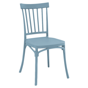 Scaun stivuibil plastic albastru Sazen 43x51x83 cm