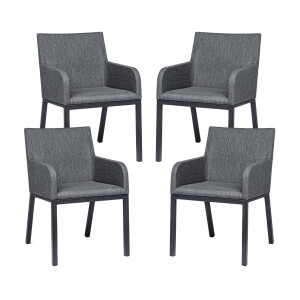 Set 4 scaune gri Owen 55x62x82 cm