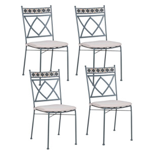 Set 4 scaune fier Berkley 45x53x94 cm
