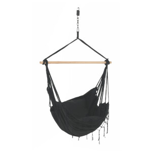 Hamac suspendabil din textil gri inchis Oframe 100x55x130 cm