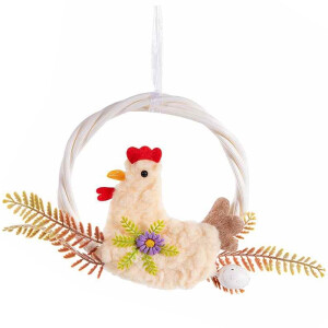 Coronita Paste decor Gaina multicolora 16 cm