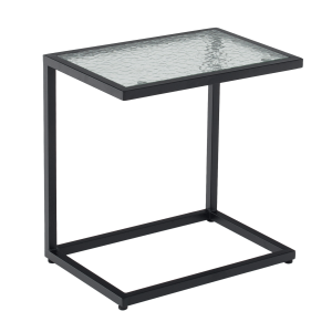 Masa de gradina otel negru sticla securizata Selko 45x30x46 cm